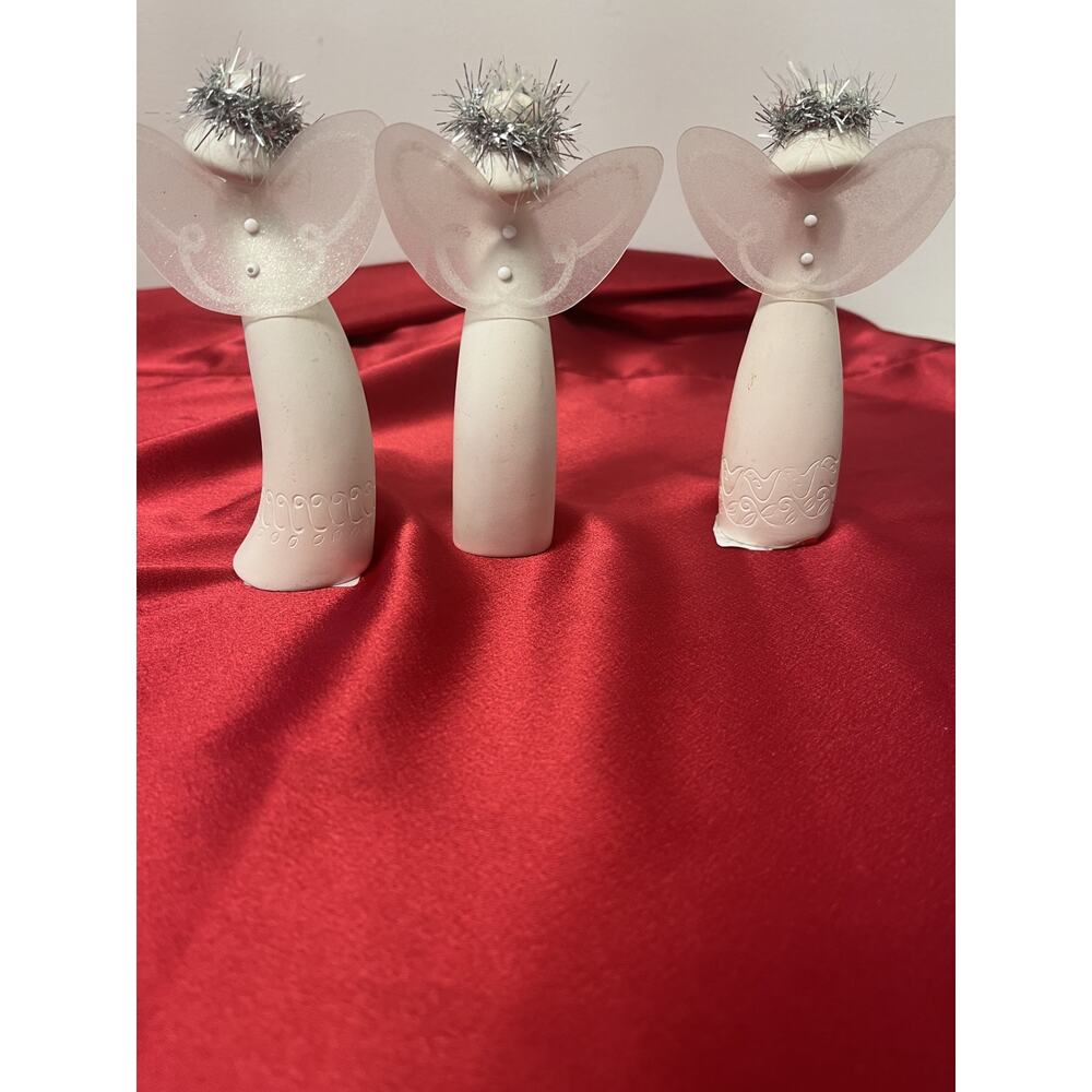 Christmas Angels Ceramic Porcelain Figurines Dept. 56 Set of 3